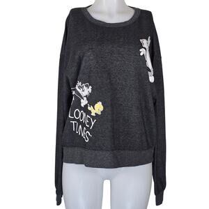 Looney Tunes Sylvester Tweety Bugs Bunny Athleisure Sweatshirt Women's XL